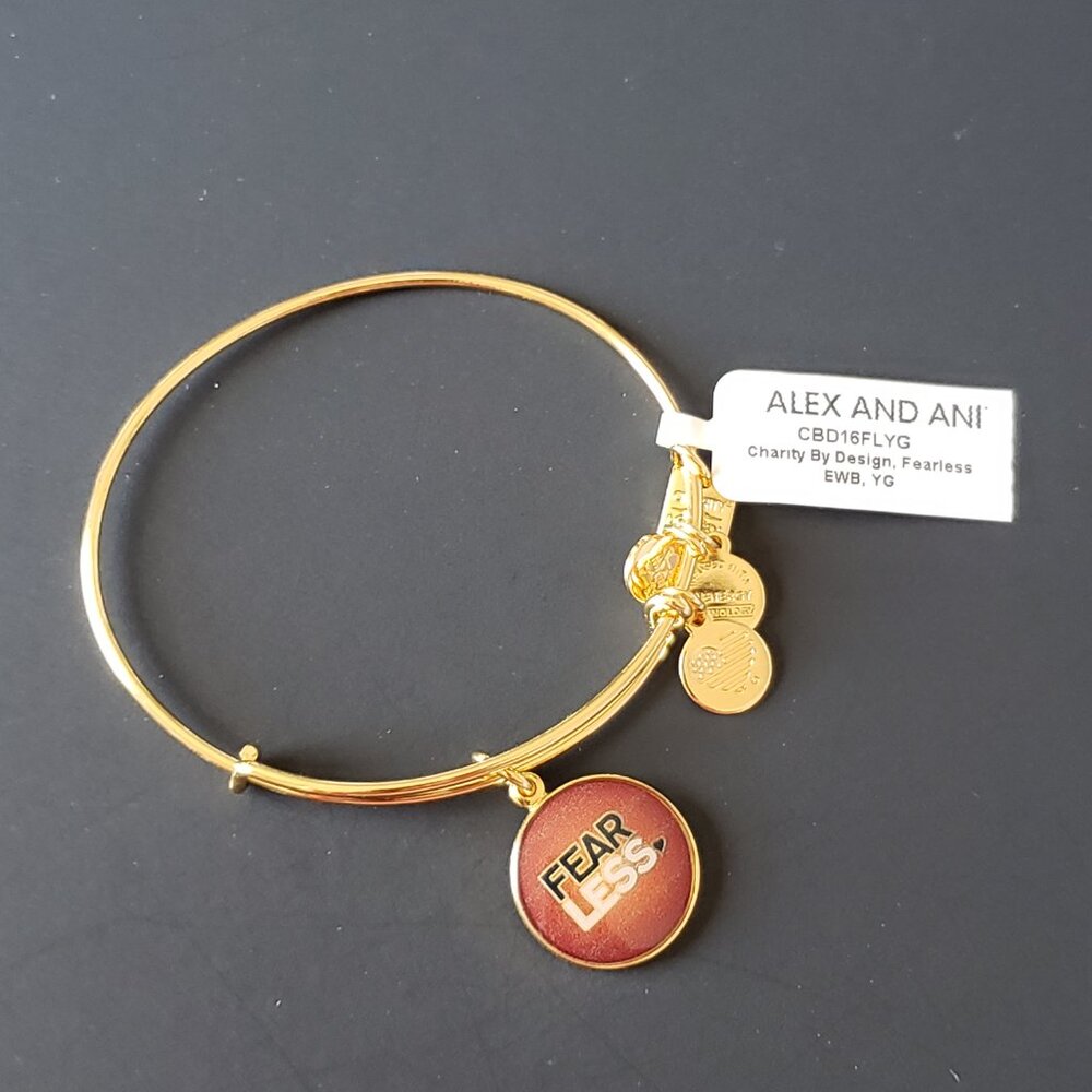 Alex and Ani Fearless Life is Good Bangle  752 - Picture 2 of 7
